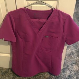 Figs Vivid Purple Scrub Top